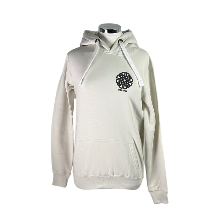 Daraknot Celtic Cross Irish Hoodie - Vanilla