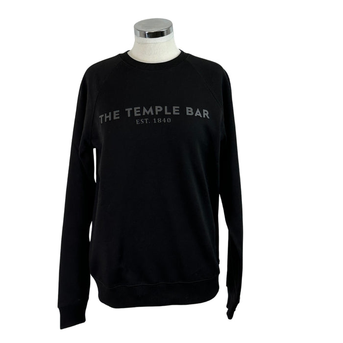 The Temple Bar Solid Black Crewneck
