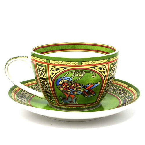 Celtic Peacock Cup And Saucer