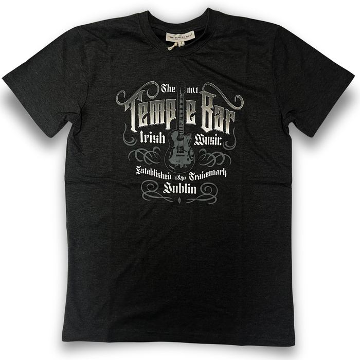 The Temple Bar Music T-Shirt, Black Melange