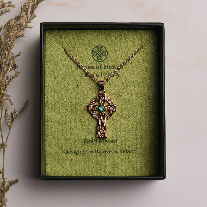 Celtic Cross Pendant - Gold Plated - Necklace