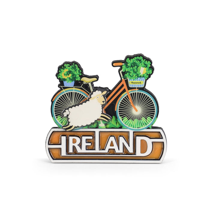 IRELAND BIKE WOODEN MAGNET