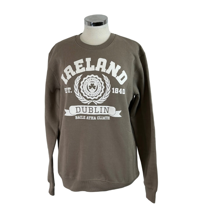 Ireland Laurels Chest Print Crewneck