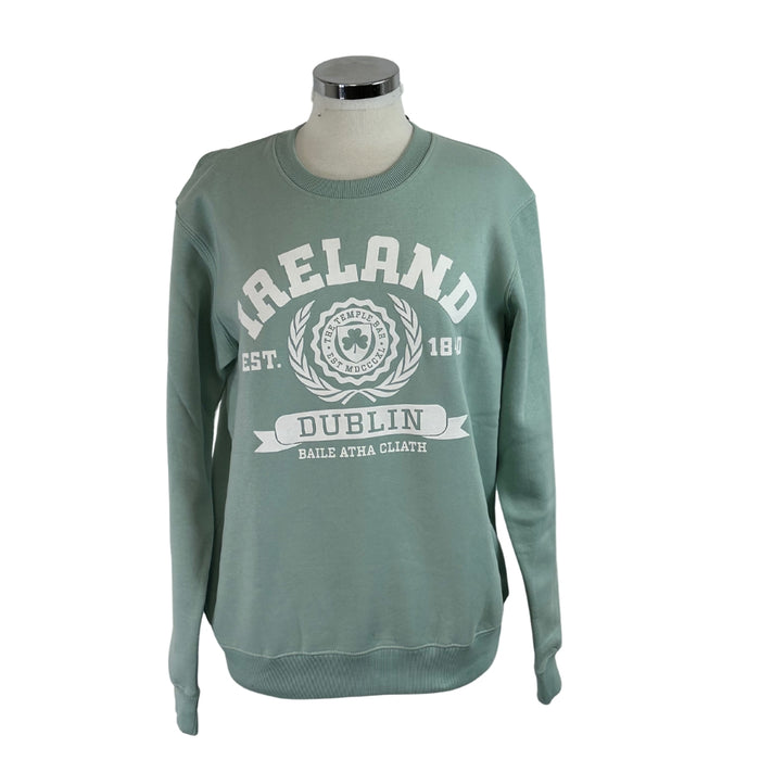 Ireland Laurels Chest Print Crewneck