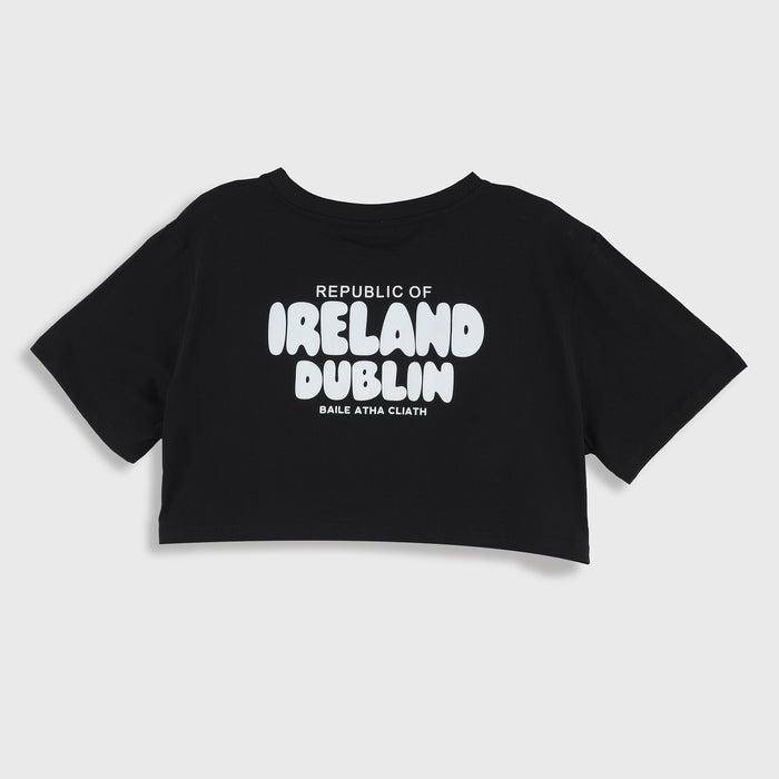 Ireland Dublin Groovy Lady Crop Top Boxy Tee