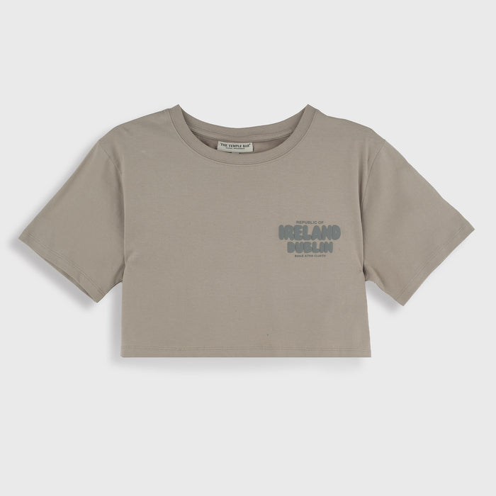 Ireland Dublin Groovy Lady Crop Top Boxy Tee