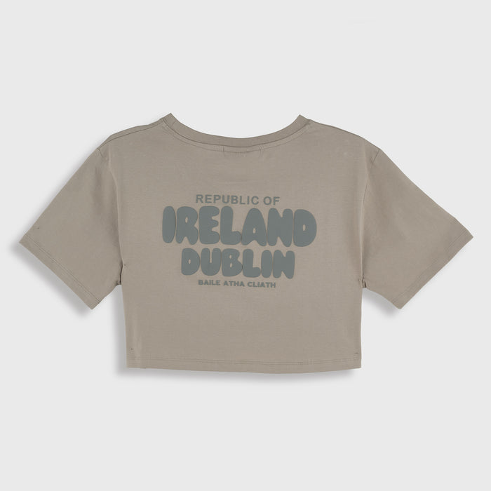 Ireland Dublin Groovy Lady Crop Top Boxy Tee