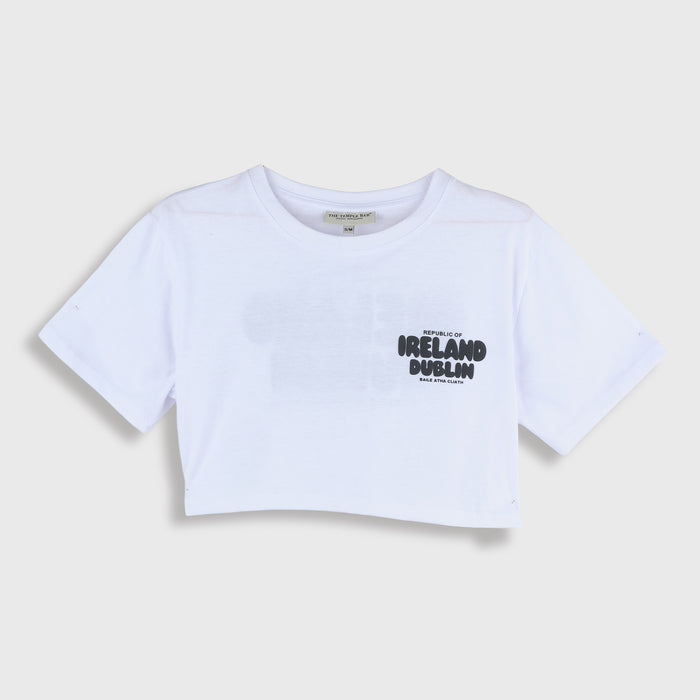 Ireland Dublin Groovy Lady Crop Top Boxy Tee