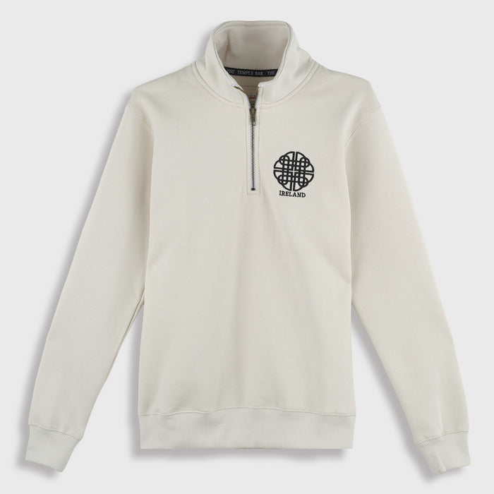 Ireland Quarter Zip Daraknot Unisex Vanilla
