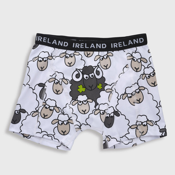 Irish Sheep Unisex Boxers White