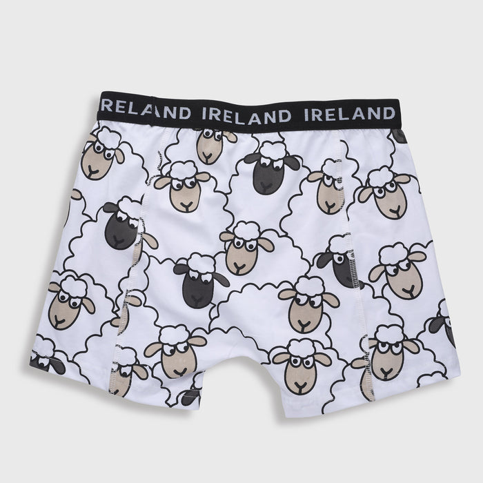 Irish Sheep Unisex Boxers White