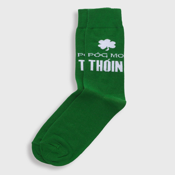 "Póg Mo Thóin" Green Socks