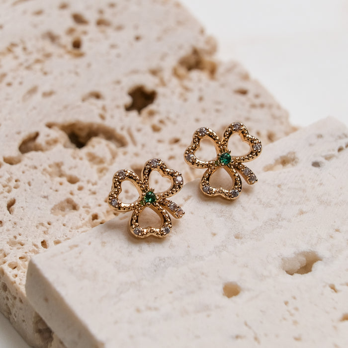 Shamrock Diamond Earrings - 6386