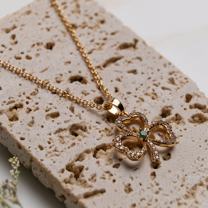 Shamrock Diamond Pendant - 6380