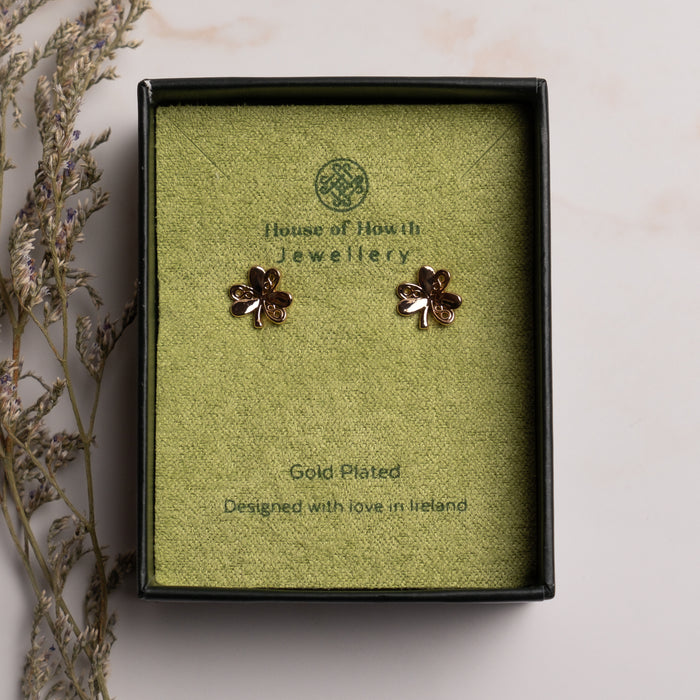 Shamrock Studs Gold Plated- 1874