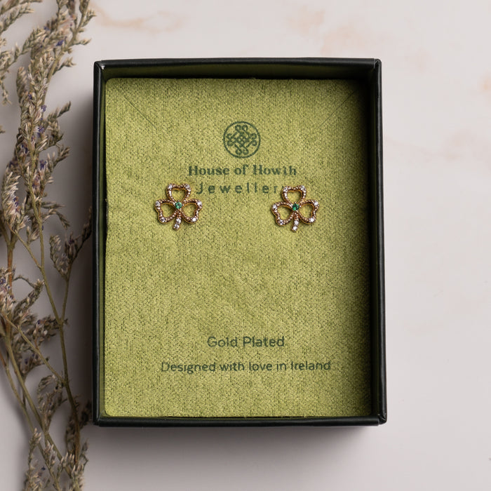 Shamrock Studs Gold Plated - 1872