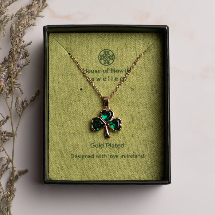 Shamrock with Greenstones Pendant - 1861