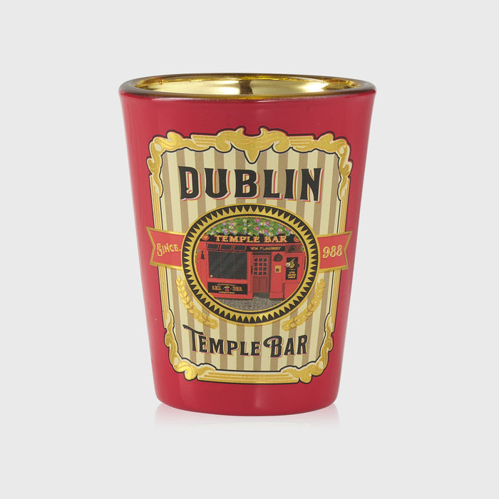 THE TEMPLE BAR DUBLIN VINTAGE RED SHOT GLASS