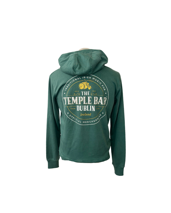 Temple Bar Vintage Wash Green Hoodie