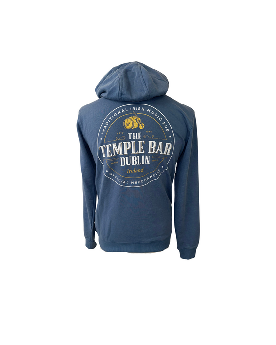 Temple Bar Vintage Classic Washed Blue Hoodie