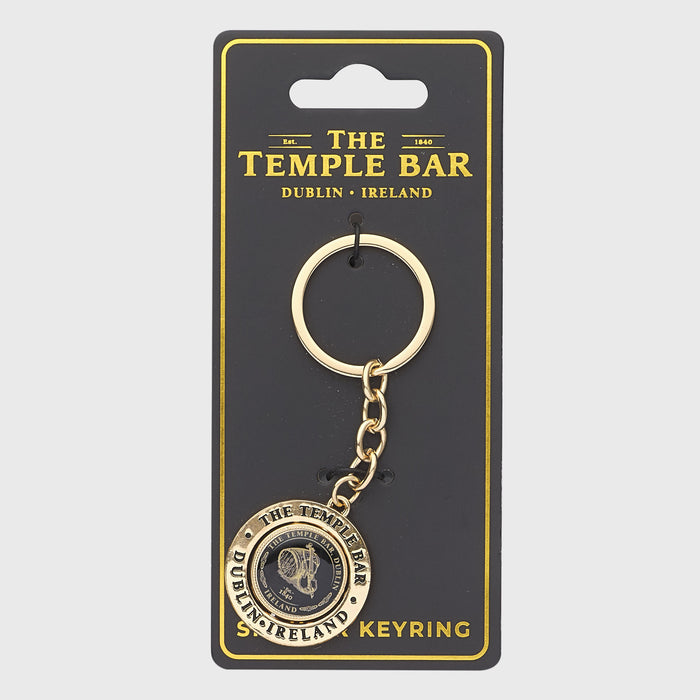 The Temple Bar Collection Black Spinner Keyring