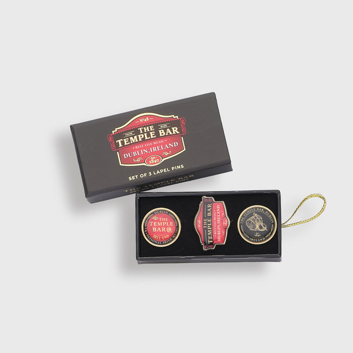 The Temple Bar Collection Set of 3 Lapel Pins