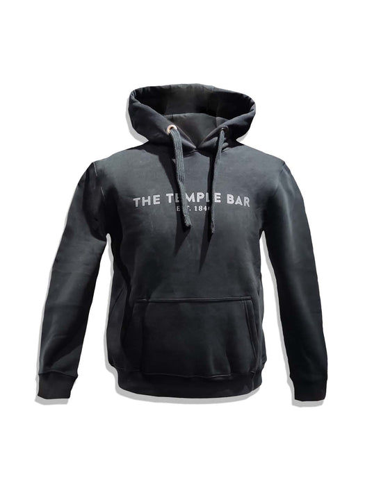 The Temple Bar, Black Hoodie – Black Stamp