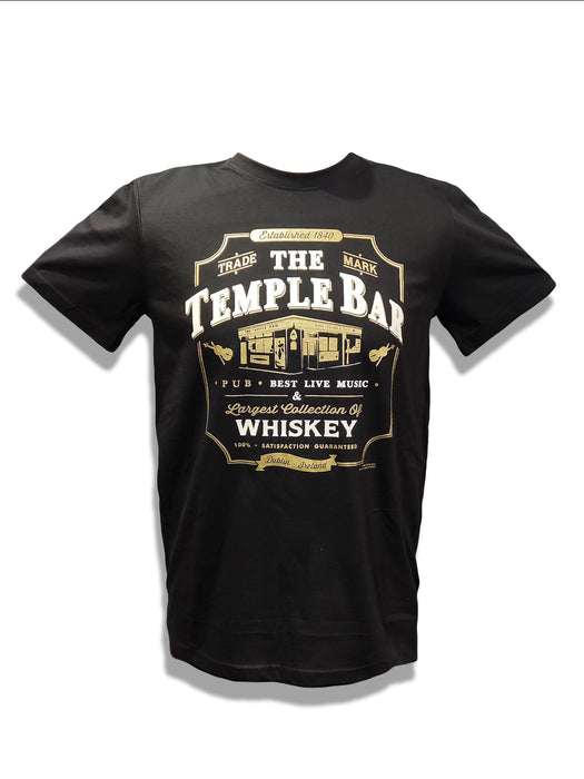 The Temple Bar Whiskey Stamp Black, T-Shirt