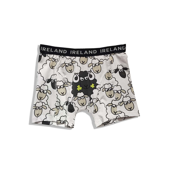 Boxer Unisex, "Ireland's Sheep" Underwear, White