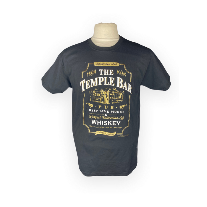 The Temple Bar Whiskey T-Shirt Black